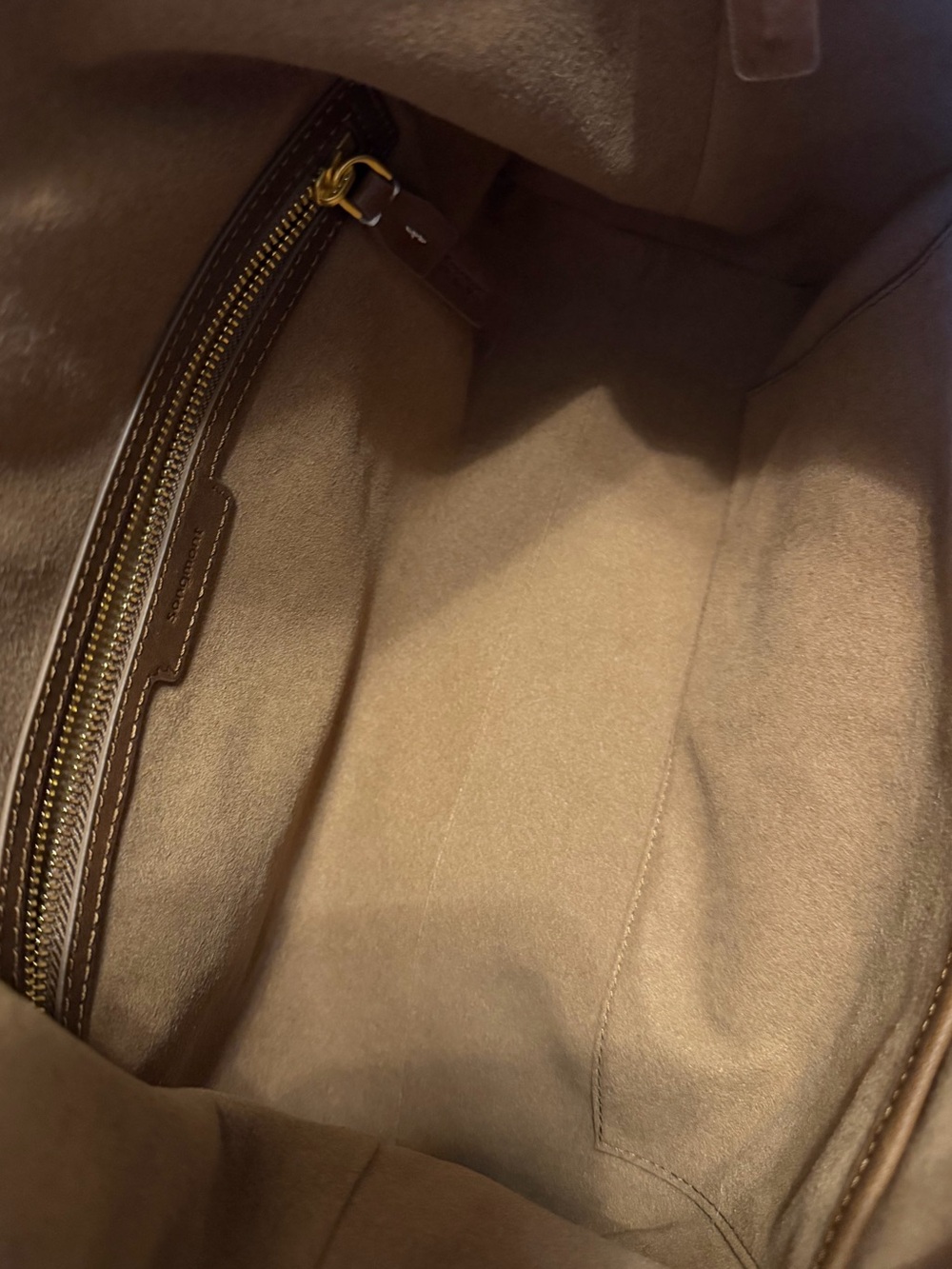 Large Yore Hobo Bag (Minimal Version) - Sandal Suede - Picture 12 of 13